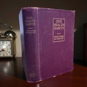 Our Health Habits Book By Whitcomb & Beveridge 1920s Purple Hardcover Vintage Ch